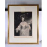 After Sir Joshua Reynolds (1723-1792) Mezzotint engravers proof, Portrait of Lady Elizabeth Compton,