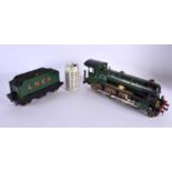 A SCRATCH BUILT LOCOMOTIVE TRAIN AND TENDER Mongrel, No 4697. 56 cm long inc tender. (2)