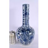 A LARGE 19TH CENTURY CHINESE BLUE AND WHITE PORCELAIN DRAGON VASE bearing Kangxi marks to base. 36