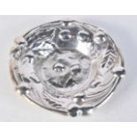 AN ART NOUVEAU SILVER DISH. 70 grams. 17 cm x 3 cm.