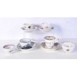 ASSORTED 18TH/19TH CENTURY ENGLISH PORCELAIN TEA WARES. (qty)