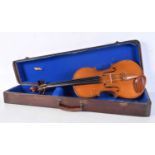A cased violin with a label of imported David Sheppard 67 cm.(2)