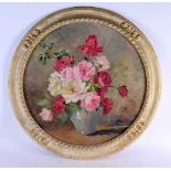 Steffanie Von Trauttweiller (1888-1979) Austrian, Oil on board, Still Life. 60 cm diameter.