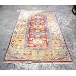A Turkish rug 198 x 122 cm.
