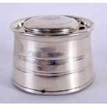 A RARE VICTORIAN SILVER INKWELL. Birmingham 1892. 295 grams overall. 7.5 cm wide.