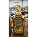 A LARGE 19TH CENTURY FRENCH BOULLE BRACKET CLOCK formed with classical figures. 85 cm x 30 cm.