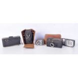 A collection of photographic equipment and cameras, Voigtlanger etc. (5).