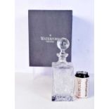 A Boxed Waterford crystal glass decanter. 27cm.
