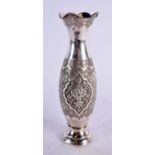 A PERSIAN MIDDLE EASTERN SILVER VASE. 226 grams. 21 cm high.