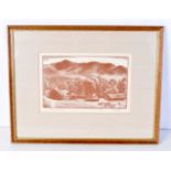 Herbert Ogden Waters (1903-1996) Framed limited edition Ed /100 Woodblock print "Summer in the