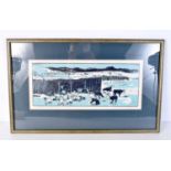 Herbert Ogden Waters (1903-1996) Framed limited edition 24/36 Woodblock print "February morning