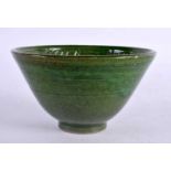 A HAZEL LEACH GREEN STUDIO POTTERY BOWL. 12 cm wide.