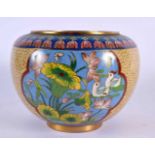 AN EARLY 20TH CENTURY CHINESE CLOISONNE ENAMEL JARDINIERE Late Qing/Republic. 16 cm x 14 cm.