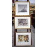 A collection of framed Russel Flint prints. 23 x 34cm.