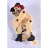 AN EROTIC BONE ADOLF HITLER PLAQUE. 10 grams. 6.5 cm x 2.75 cm.