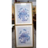 A large pair of signed botanical prints. 69 x 50cm.