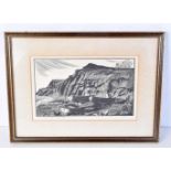 Herbert Ogden Waters (1903-1996) Framed limited edition 37/75 Woodblock print "Devonshire