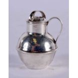 A NOVELTY EDWARDIAN SILVER MILK JUG PEPPER POT. 9.4 grams. Birmingham 1912. 4.5 cm x 3.5 cm.