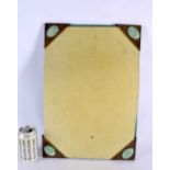 AN UNUSUAL 19TH CENTURY CHINESE JADEITE MOUNTED GILT METAL NOTE PAD Late Qing/Republic. 45 cm x 35