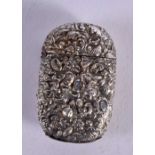 AN ANTIQUE CONTINENTAL SILVER VESTA CASE. 13 grams. 4.5 cm x 3 cm.