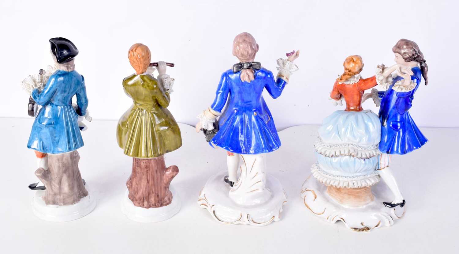 A collection of Continental porcelain figures. Largest 22cm (4). - Bild 2 aus 3