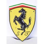 A cast iron Ferrari sign. 30 x 20cm.