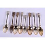 VICTORIAN SILVER FLATWARE. London 1847. 465 grams. 18 cm x 3.5 cm. (qty)