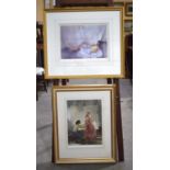 A pair of Russel flint prints. 30 x 38cm (2).