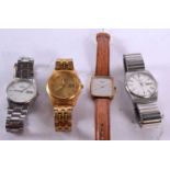 FOUR VINTAGE SEIKO QUARTZ WATCHES. Not working, Largest Dial 3.8cm incl crown (4)