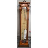 AN UNUSUALLY LARGE VICTORIAN ADMIRAL FITZROY BAROMETER with atmospheric gauge, Fattorini & Sons
