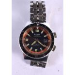 A SICURA AUTOMATIC DIVERS WATCH. Dial 4cm excl crowns. Working