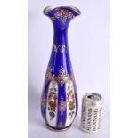 A LARGE 19TH CENTURY FRENCH ENAMELLED MILKY OPALINE GLASS VASE Attributed to Baccarat, painted