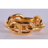 HERMES CHAINE D'ANCRE SCARF RING GOLD METAL. Weight 10.6g