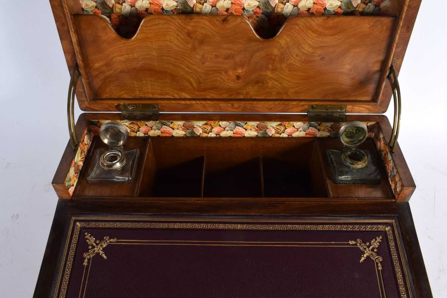 A LOVELY 19TH CENTURY SCOTTISH INLAID MARQUETRY WRITING DESK by John Wallace of Glasgow, formed from - Bild 3 aus 5