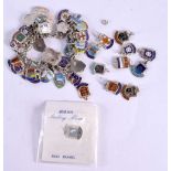 A SILVER CHARM BRACELET WITH 37 SILVER AND ENAMEL CHARMS FROM VARIOUS UK LOCATIONS TOGETHER WITH