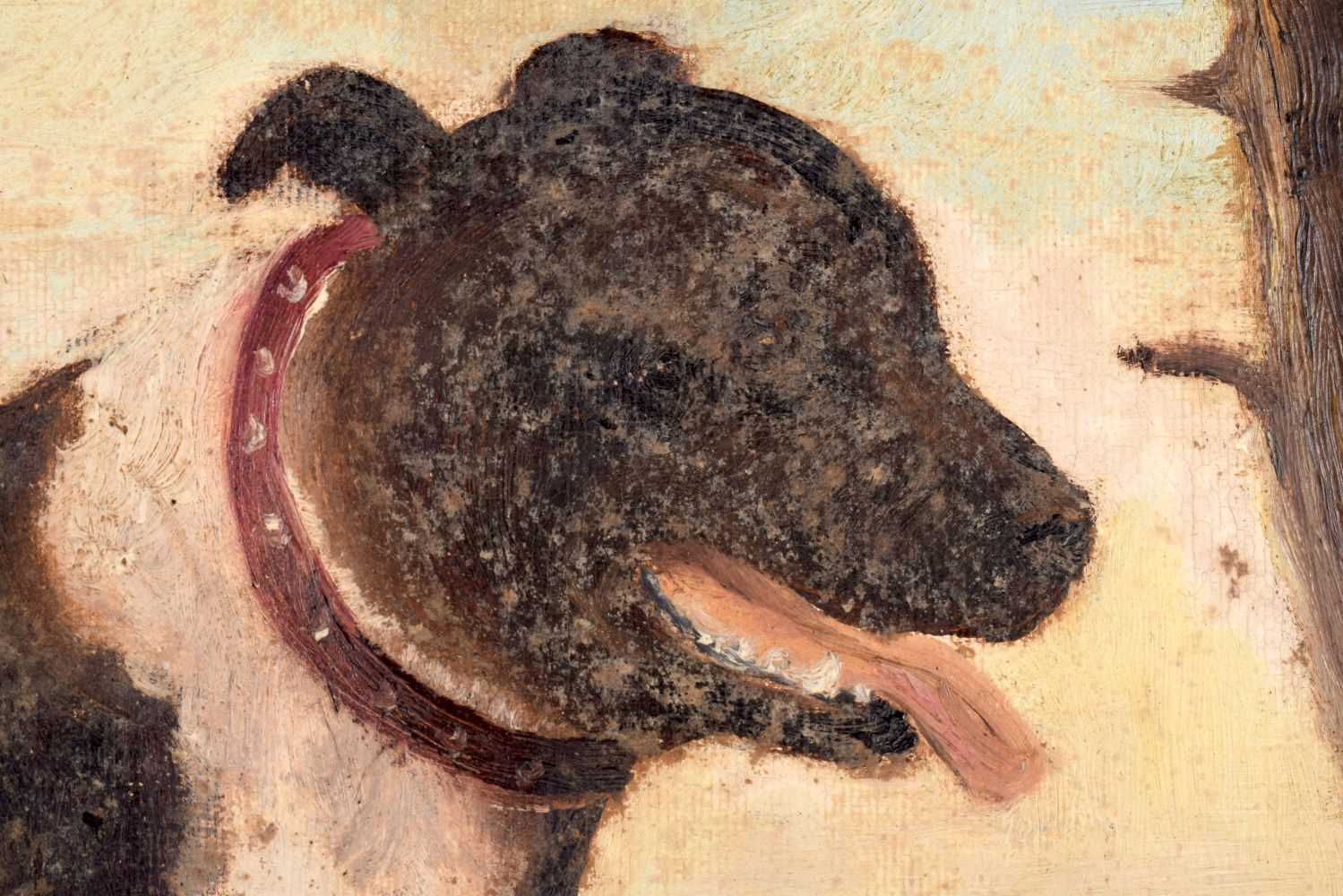 English School (C1920) Folk Art, Oil on board, Standing dog. 44 cm x 34 cm. - Image 2 of 5