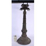 A LARGE 19TH CENTURY INDIAN BRONZE HOLY WATER TEMPLE BURNER. 70 cm x 25 cm.