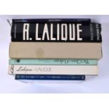 SIX FRENCH LALIQUE GLASS REFERENCE BOOKS. (6)
