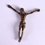 A SMALL 18TH/19TH CENTURY ITALIAN BRONZE CORPUS CHRISTI. 7.5 cm x 5.5 cm.