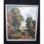 Oil on canvas, After John Constable copy of The Cornfield, signed AGB dated 1962 68 x 58 cm