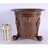 A LOVELY ART NOUVEAU COPPER PLANTER in the manner of Benham and Froud, decorated with organic