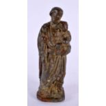 A GEORGE III LEAD FIGURE OF A SAINT. 13 cm high.