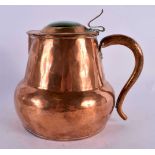 AN ARTS AND CRAFTS COPPER AND RUSKIN ENAMEL TANKARD. 17 cm x 15 cm.