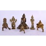 A COLLECTION OF 18TH/19TH CENTURY INDIAN BRONZE BUDDHISTIC DEITIES modelled in various forms and