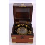 A GOOD 19TH CENTURY PARKINSON & FRODSHAM OF LONDON SHIPS CHRONOMETER No 1753, the brass-bound