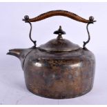 AN ARTS AND CRAFTS AMBLESIDE SILVER PLATED TEAPOT AND COVER. 18 cm x 15 cm.