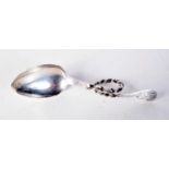AN UNUSUAL ANTIQUE NORWEGIAN TWISTED STEM SILVER SPOON BY IVAR SOLMUND FRENG. Stamped 830, 12.5cm