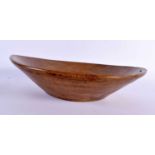 A TREEN DAIRY COUNTRY WOOD BUTTER BOWL. 34 cm diameter.
