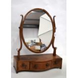 A Burr Walnut 3 drawer dressing table mirror