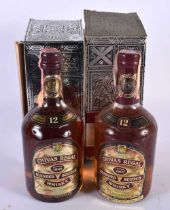 TWO BOTTLES OF CHIVAS REGAL 12 YEAR OLD WHISKEY. (2)